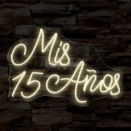 Mis 15 Años en Neón Flex M1 Calido
