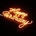 Neon Happy Birthday M01 Amarillo