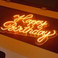 Neon Happy Birthday M01 Amarillo