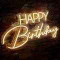 Neon Happy Birthday M06 Calido