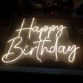Happy Birthday en Neón Flex M10 Calido