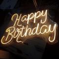 Happy Birthday en Neón Flex M11 Calido