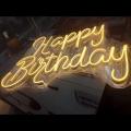 Happy Birthday en Neón Flex M11 Calido