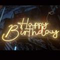 Happy Birthday en Neón Flex M13 Calido