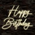 Neon Happy Birthday M08 Calido