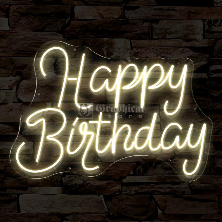 Happy Birthday M11 Neon Calido