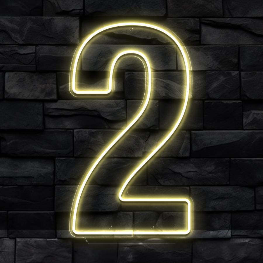 Numero 2 en Neón Flex