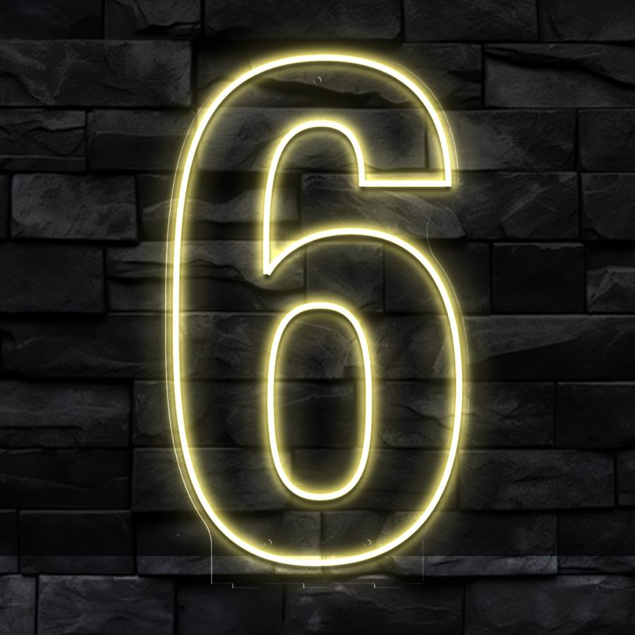 Numero 6 en Neón Flex