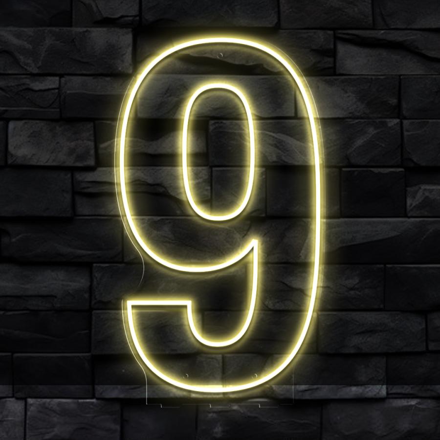 Numero 9 en Neón Flex