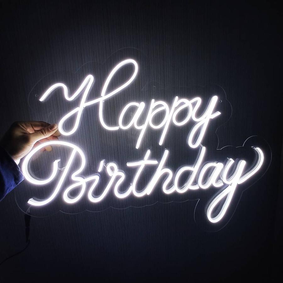  Happy Birthday M01 Blanco Neon